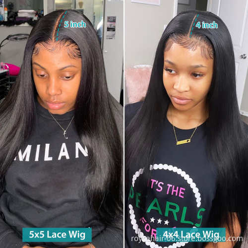 Cheap 36 Inch Long Curly Lace Closure Wigs,Natural Wave Cambodian Virgin Human Hair Unprocessed HD 4x4 5x5 Lace Closure Wig